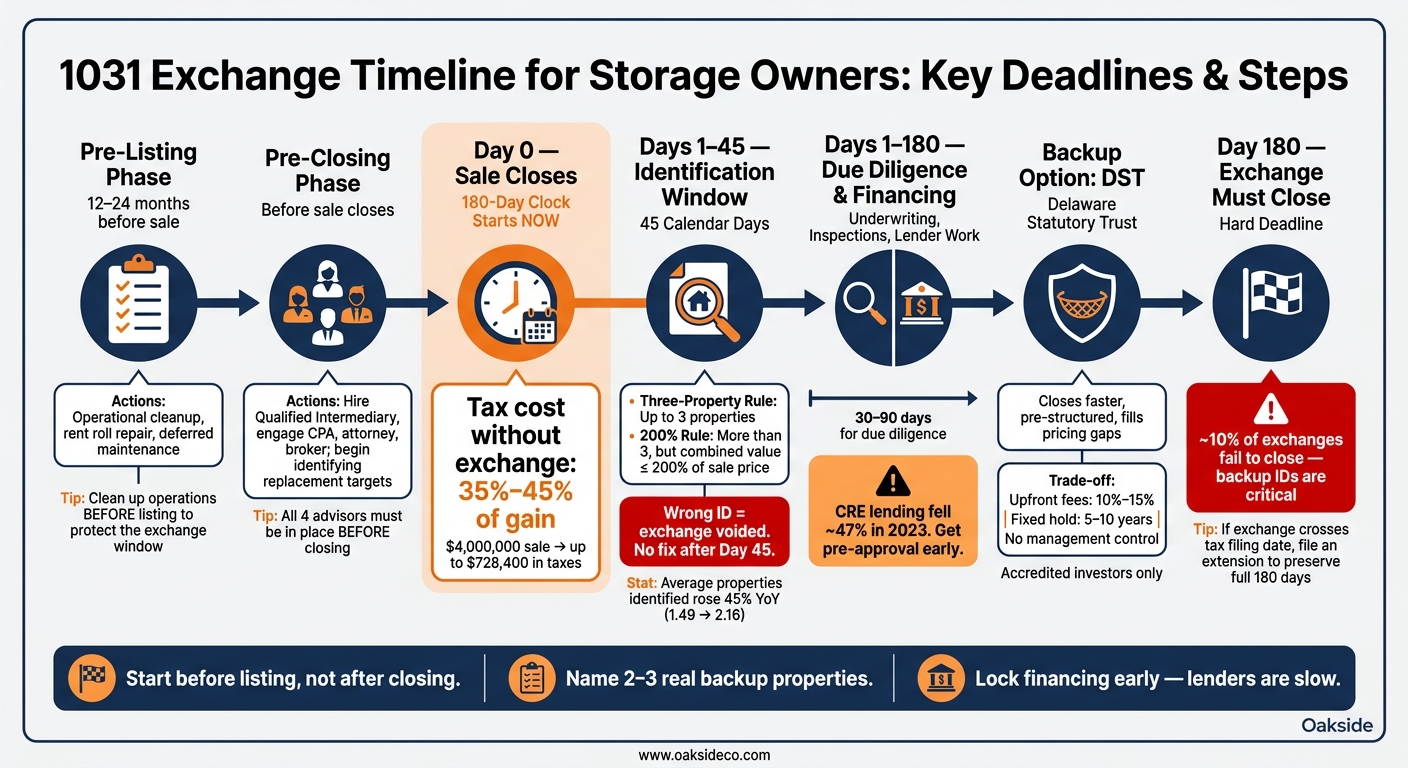 1031 Exchange Timeline for Storage Owners: Key Deadlines & Steps