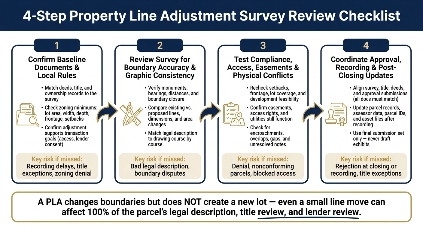 4-Step Property Line Adjustment Survey Review Checklist