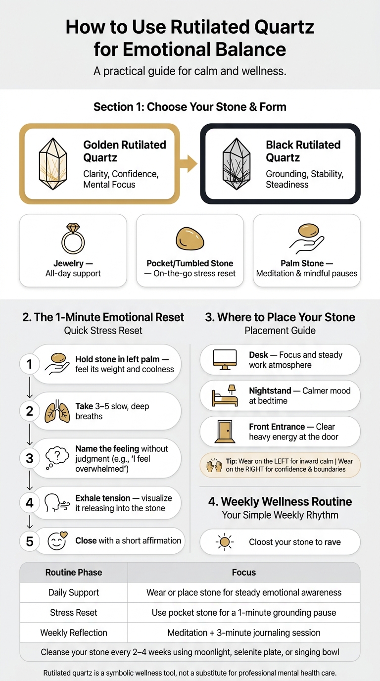 How to Use Rutilated Quartz for Emotional Balance: Daily Routine Guide