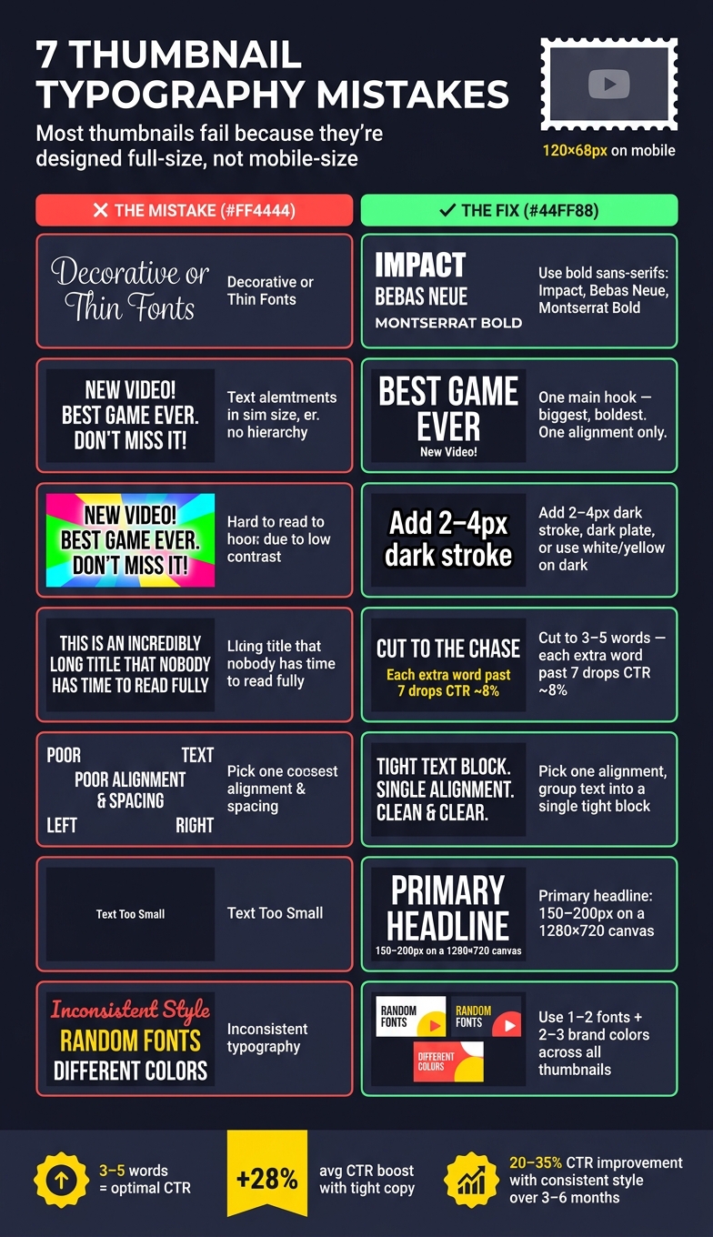7 Thumbnail Typography Mistakes: Quick Fix Guide