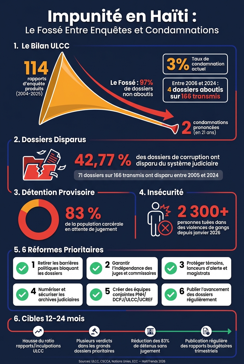 Impunité en Haïti : Chiffres Clés du Système Anti-Corruption (2004–2026)