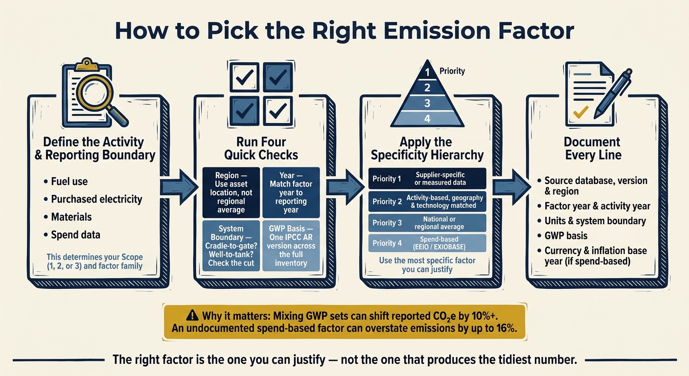 How to Pick the Right Emission Factor: A Step-by-Step Method