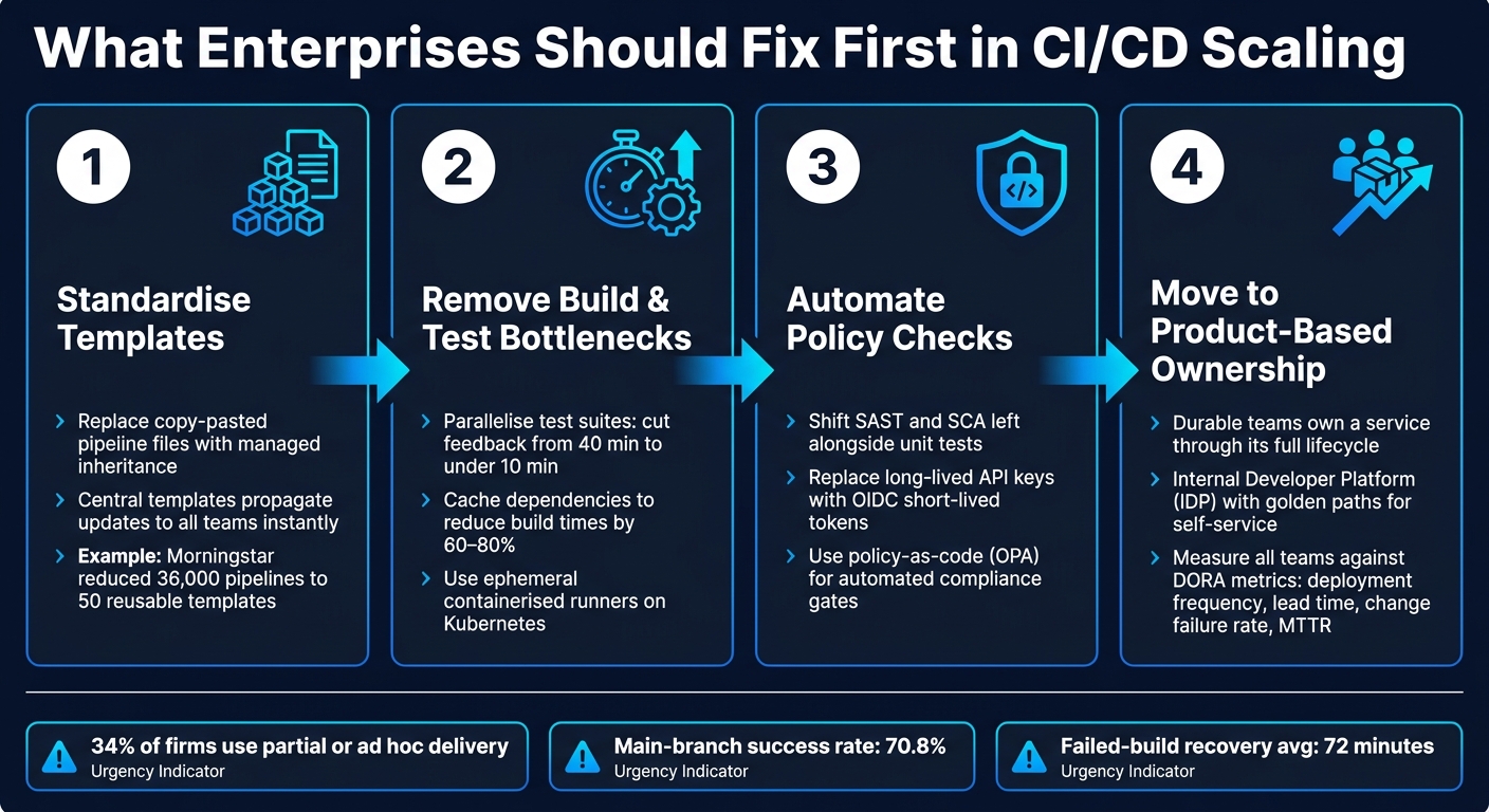 Enterprise CI/CD Scaling: 4-Step Fix Sequence