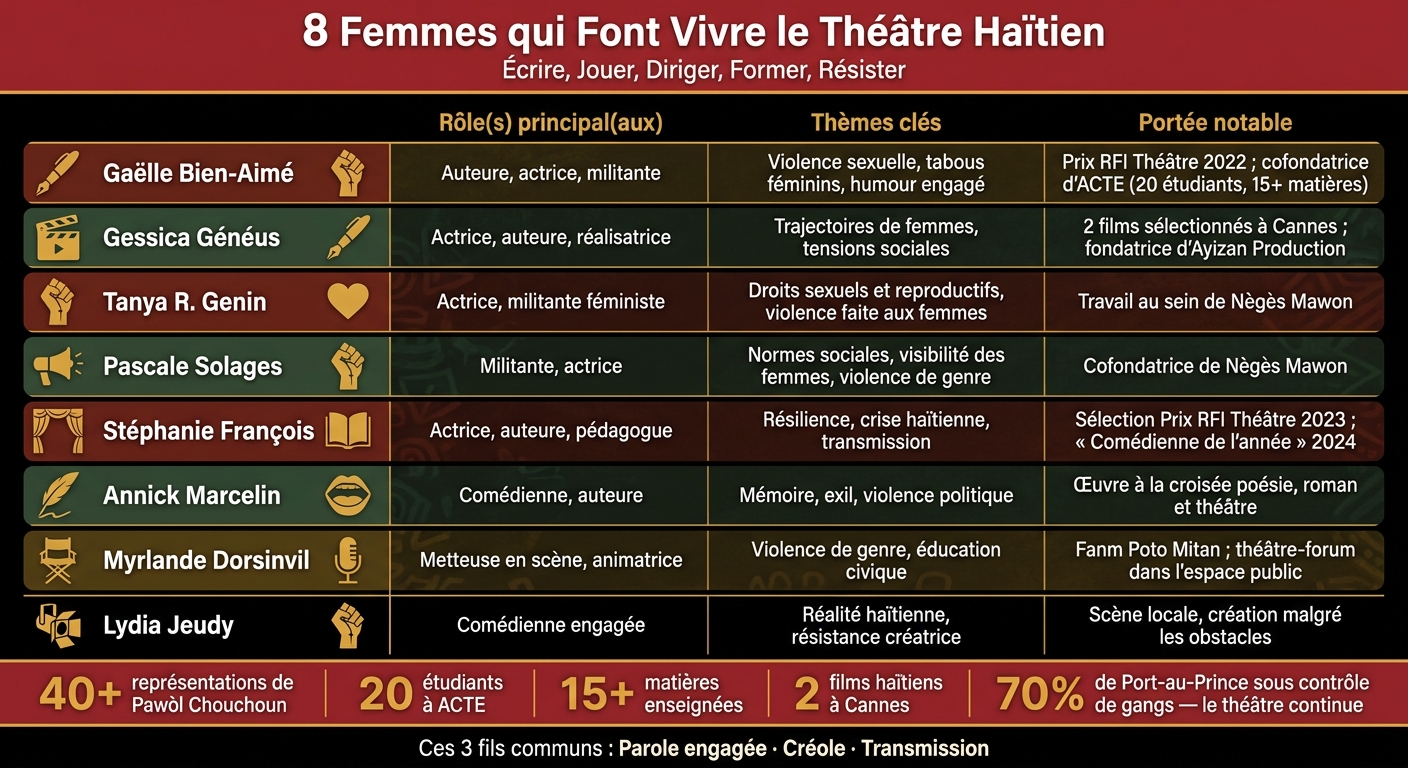8 Femmes qui Font Vivre le Théâtre Haïtien