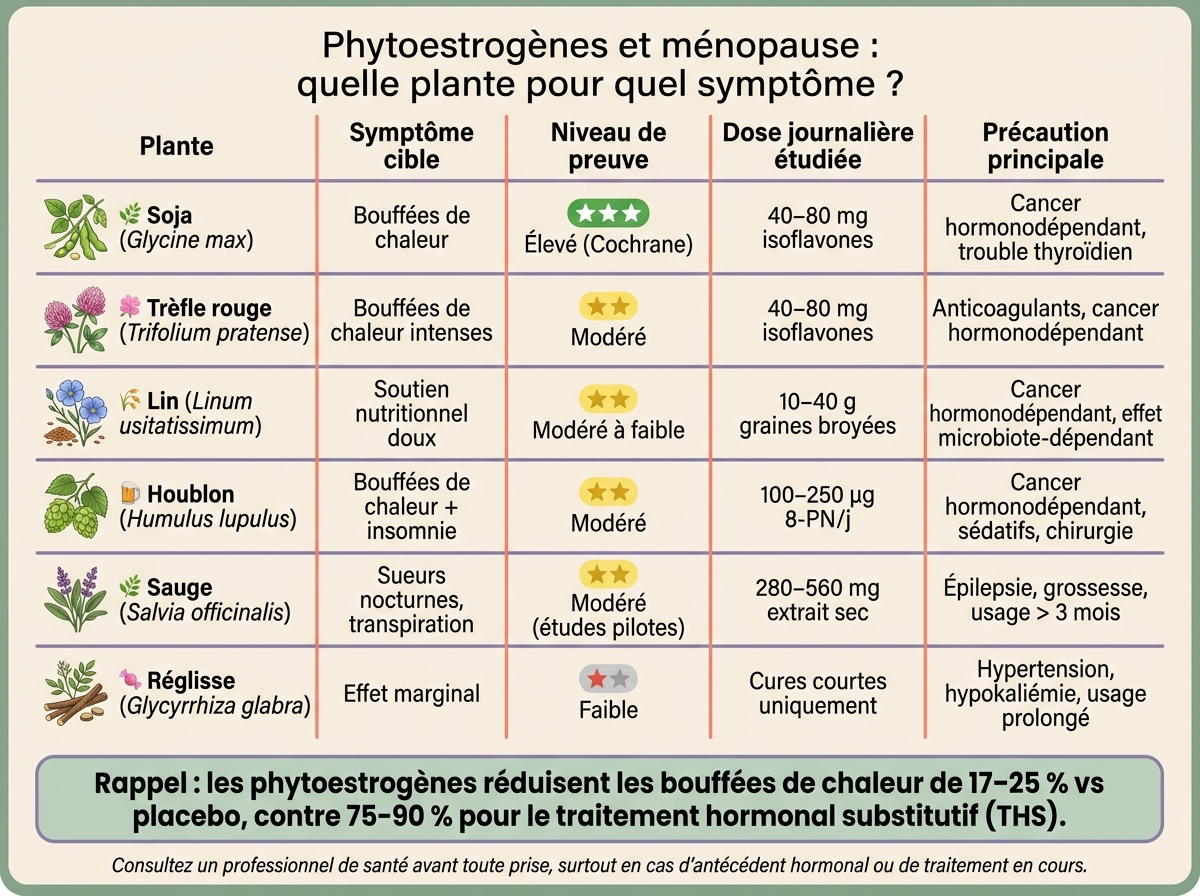 Phytoestrogènes et ménopause : quelle plante pour quel symptôme ?