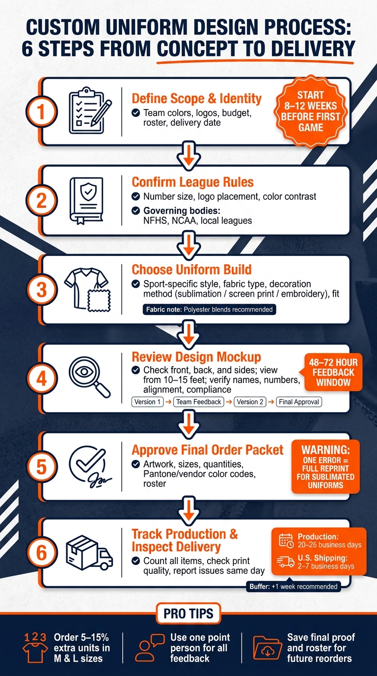 Custom Uniform Design Process: 6 Steps from Concept to Delivery