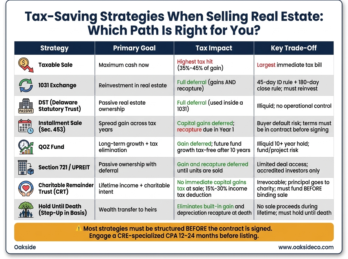 Tax Strategies for Real Estate Sellers: Compare Your Options