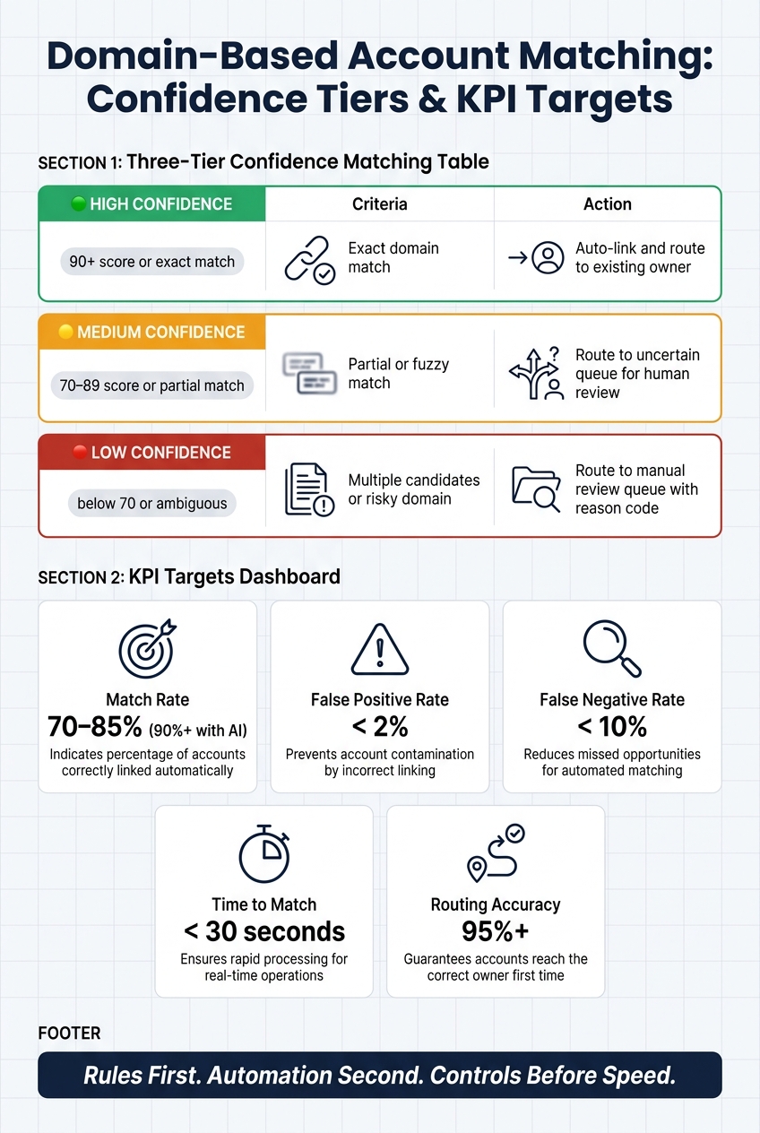 Domain-Based Account Matching: Confidence Tiers & KPI Targets