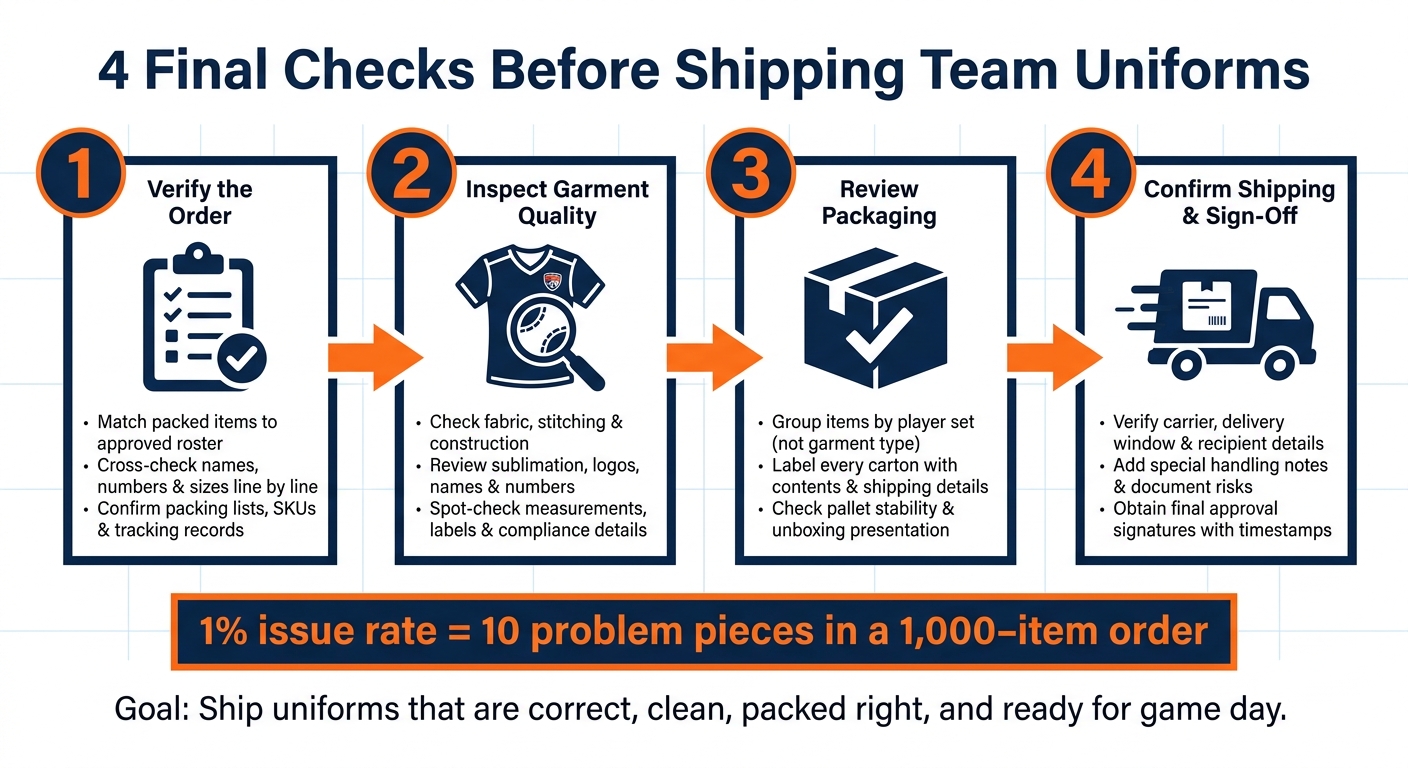 4-Step Pre-Shipment Checklist for Team Uniforms