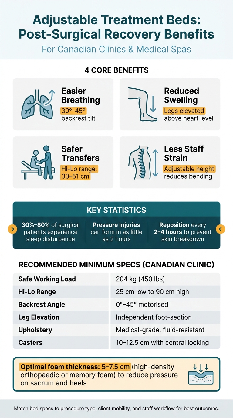Adjustable vs. Fixed Treatment Beds: Post-Surgical Recovery at a Glance