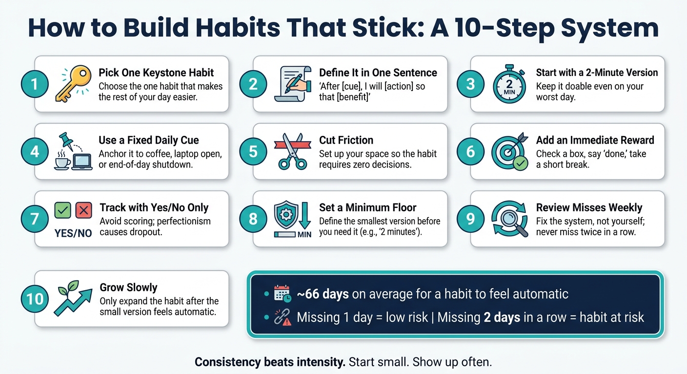 How to Build Habits That Stick: A 10-Step System