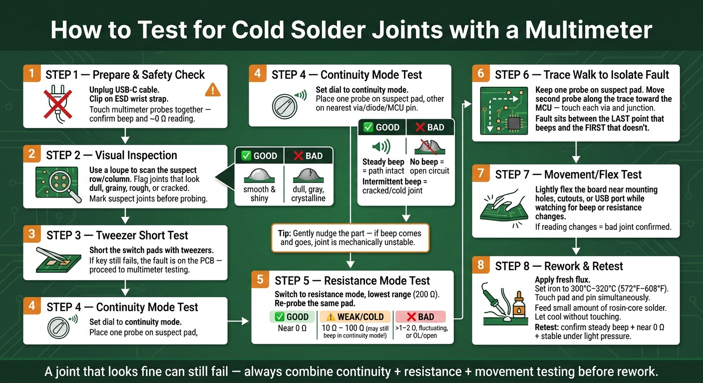 How to Test for Cold Solder Joints with a Multimeter