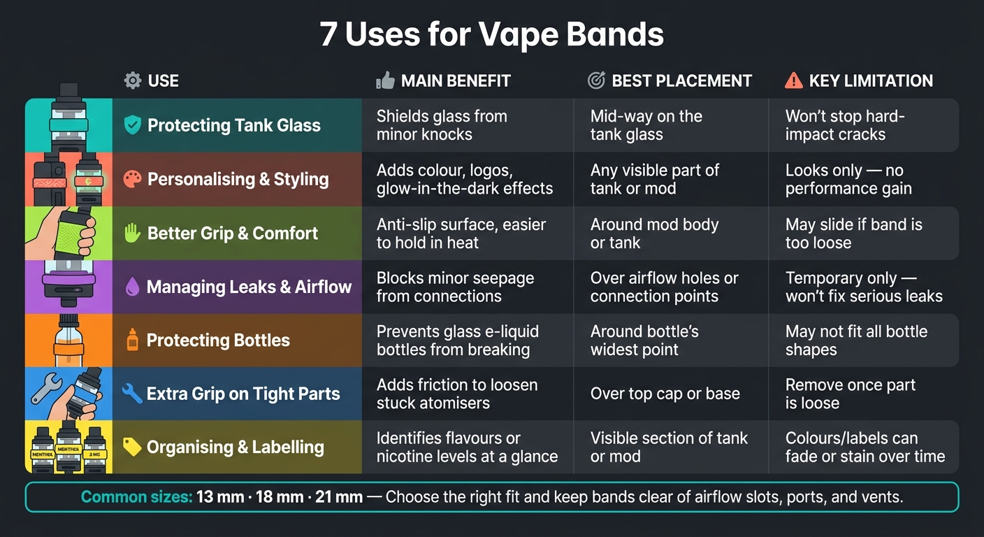 Top 7 Uses For Vape Bands 2 7 uses for vape bands: benefits, placement & limitations