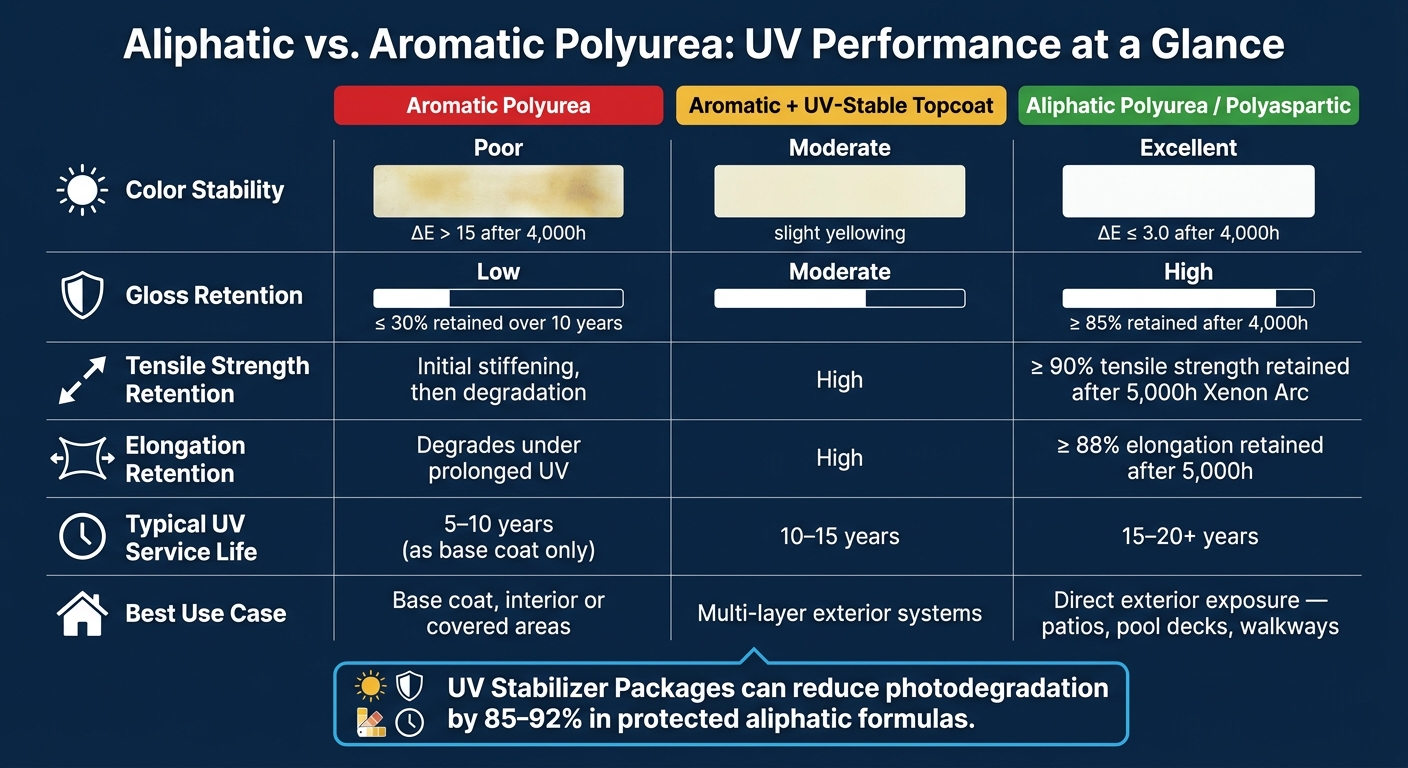 Why Polyurea Coatings Excel In Sun Protection 1 Aliphatic Vs. Aromatic Polyurea: Uv Performance Comparison