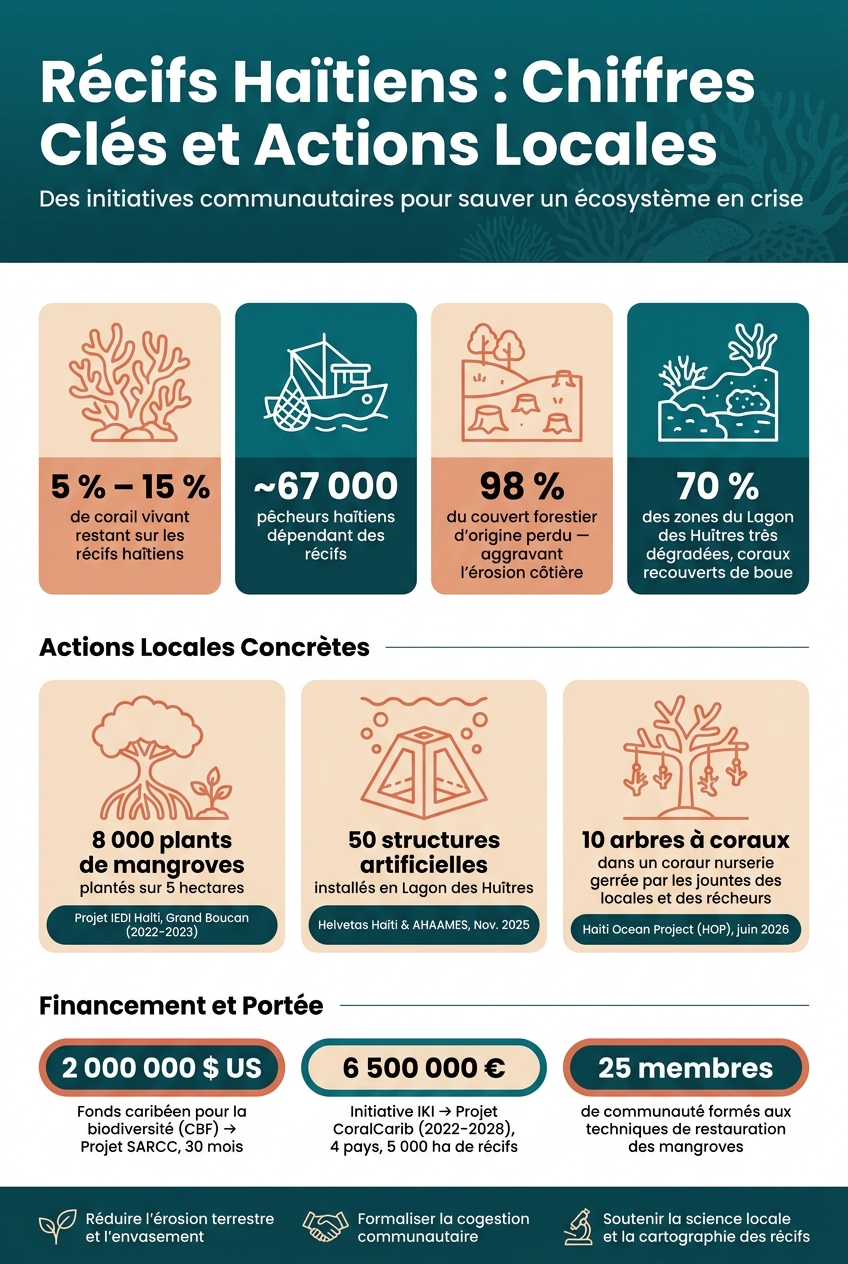 État des Récifs Haïtiens : Chiffres Clés et Actions Locales