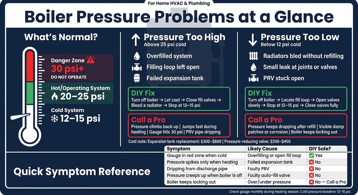 Boiler Pressure Problems: Causes, Fixes & When to Call a Pro