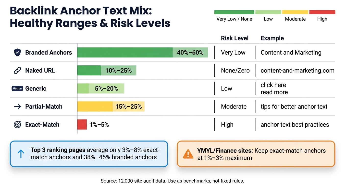 Anchor Text Types: Recommended Ranges & Risk Levels for SEO