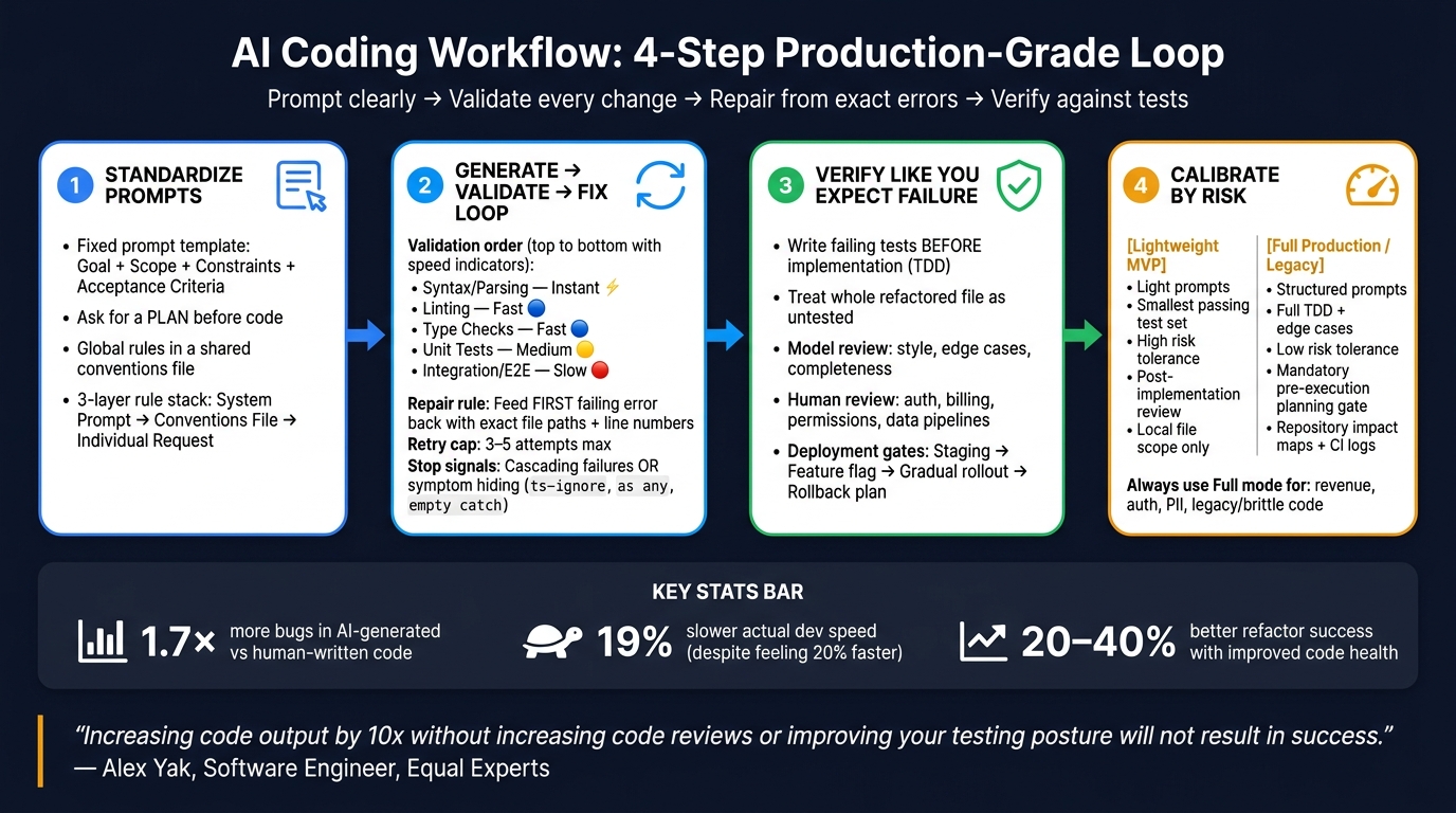 AI Coding Workflow: 4-Step Production-Grade Loop