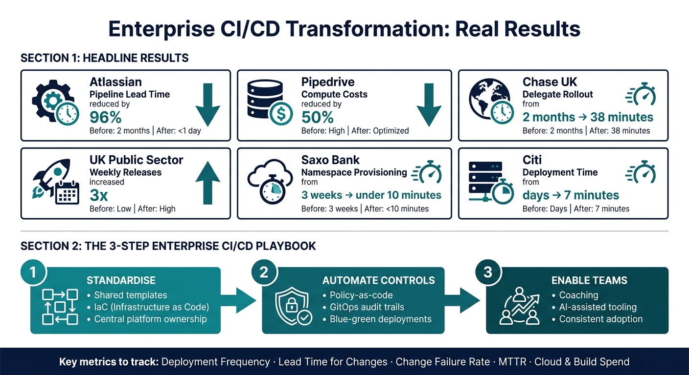 Enterprise CI/CD Transformation: Real Results from Real Companies