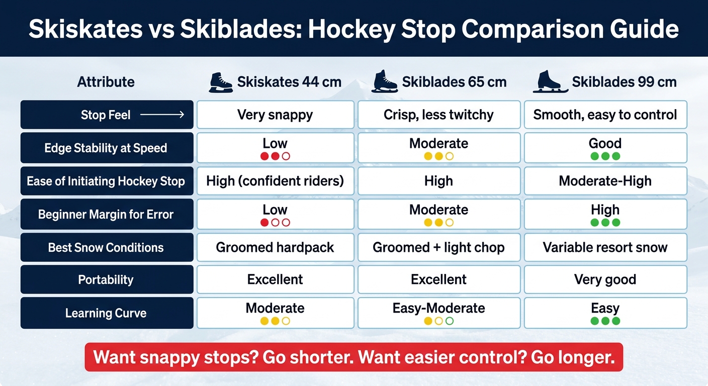 Skiskates vs Skiblades: Hockey Stop Comparison Guide