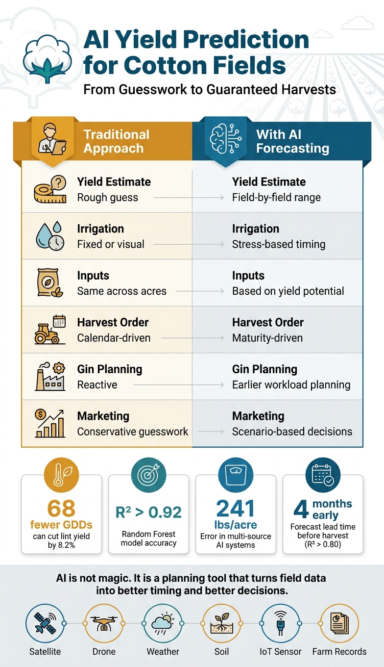 AI vs. Traditional Cotton Yield Forecasting: Key Differences & Data-Backed Results