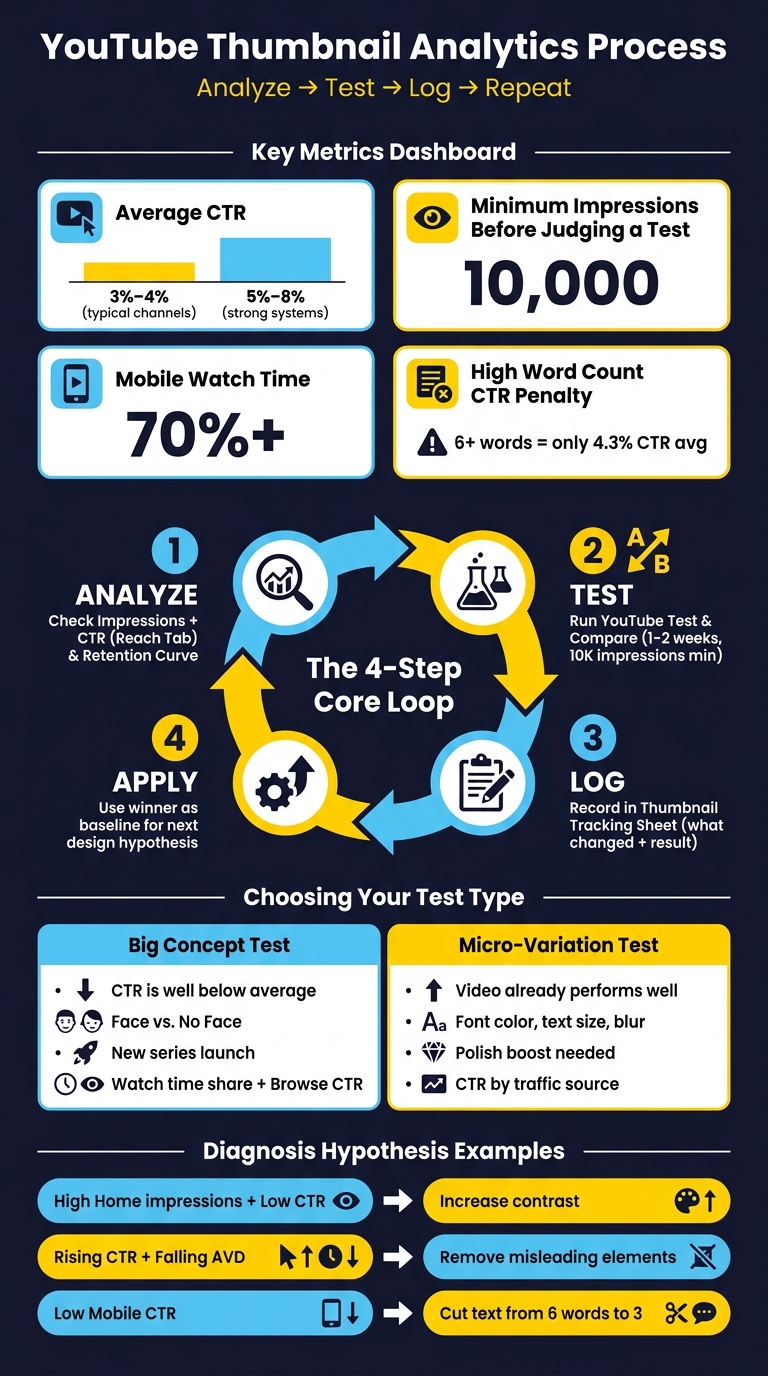 YouTube Thumbnail Analytics: The 4-Step Repeatable Process