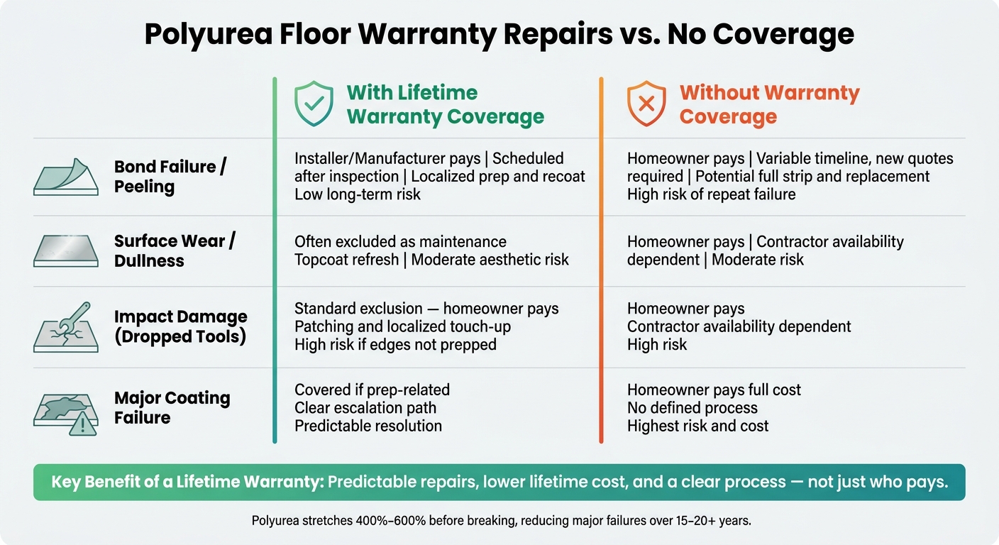 Polyurea Floor Repairs: Lifetime Warranty Benefits 1 Polyurea Floor Warranty Repairs Vs. No Coverage: Cost & Risk Breakdown
