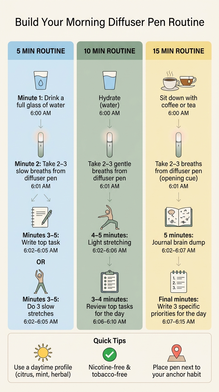 How to Build a Morning Routine With a Diffuser Pen (5, 10 & 15 Minutes)
