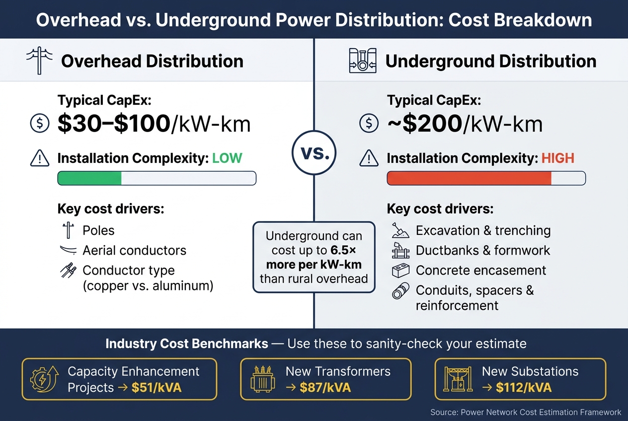 Overhead vs. Underground Power Distribution: Cost Comparison Guide