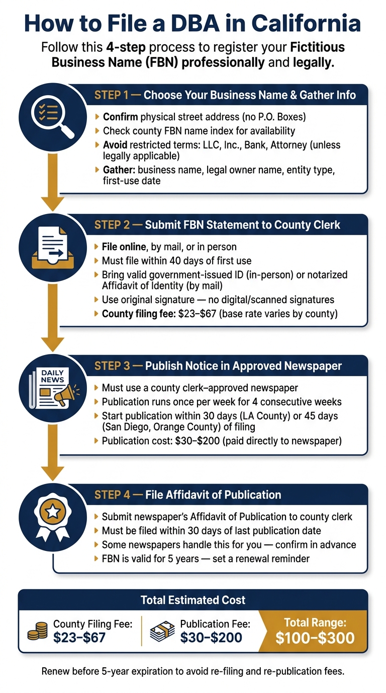 How to File a DBA in California: Step-by-Step Timeline
