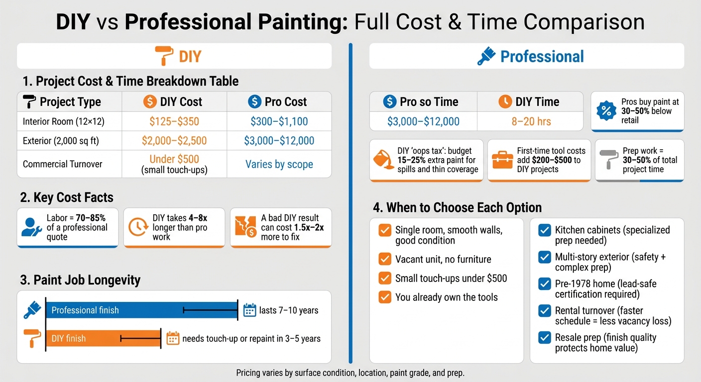 DIY vs Professional Painting: Full Cost & Time Comparison