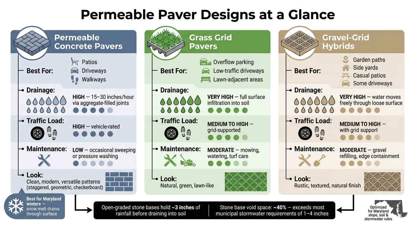 Permeable Paver Types Compared: Drainage, Traffic & Maintenance