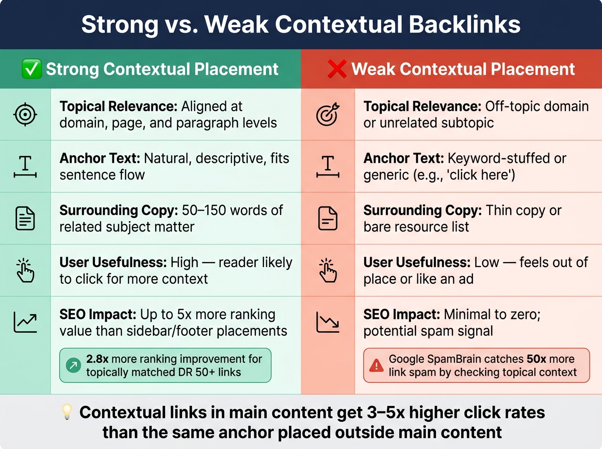 Strong vs. Weak Contextual Backlinks: Key Differences & SEO Impact