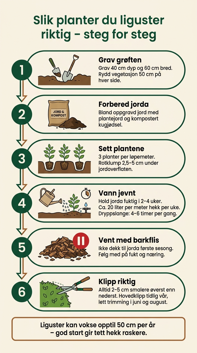Slik planter du liguster riktig – steg for steg