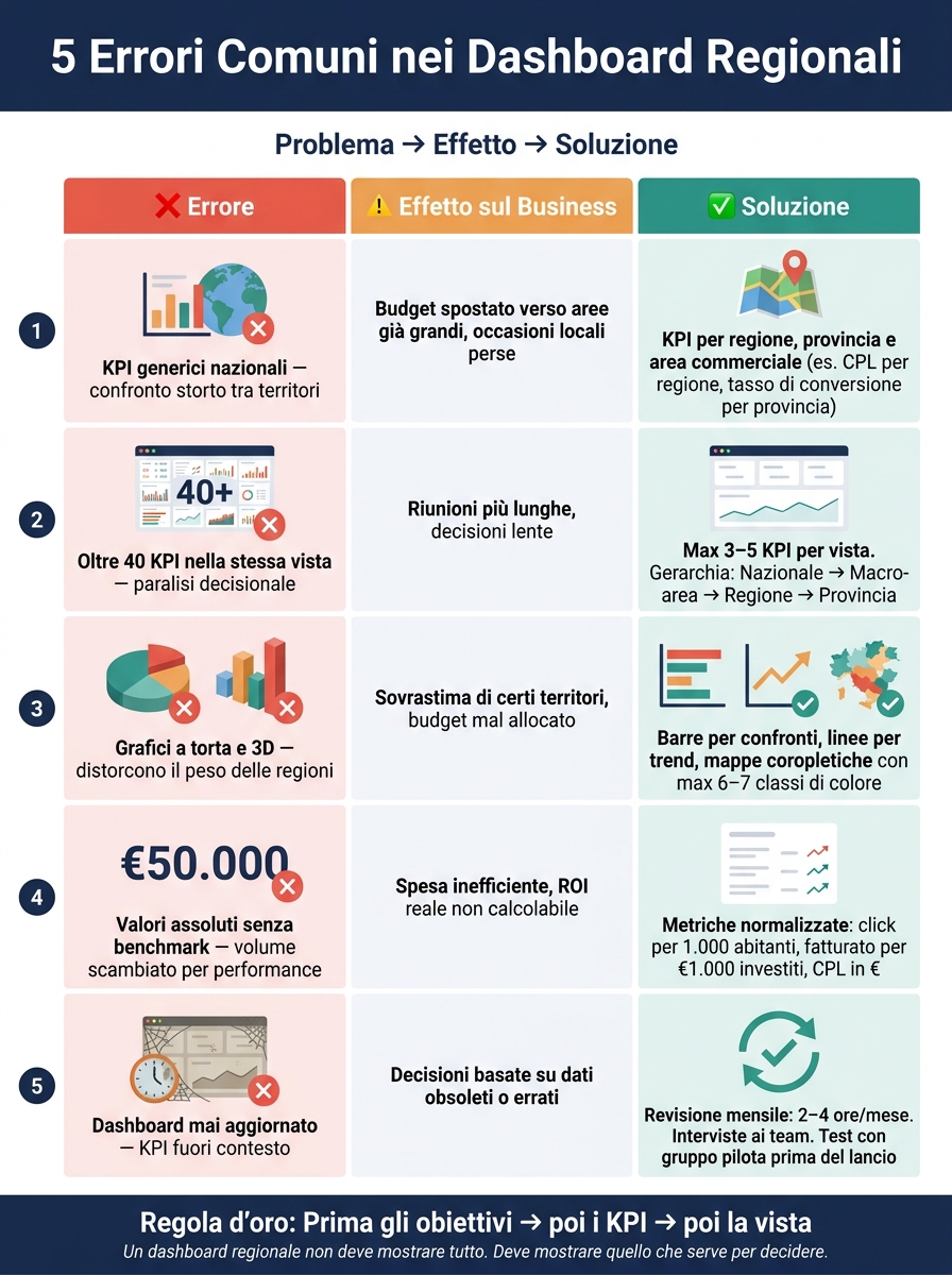 5 errori comuni nei dashboard regionali 1 5 errori nei dashboard regionali: problema vs soluzione