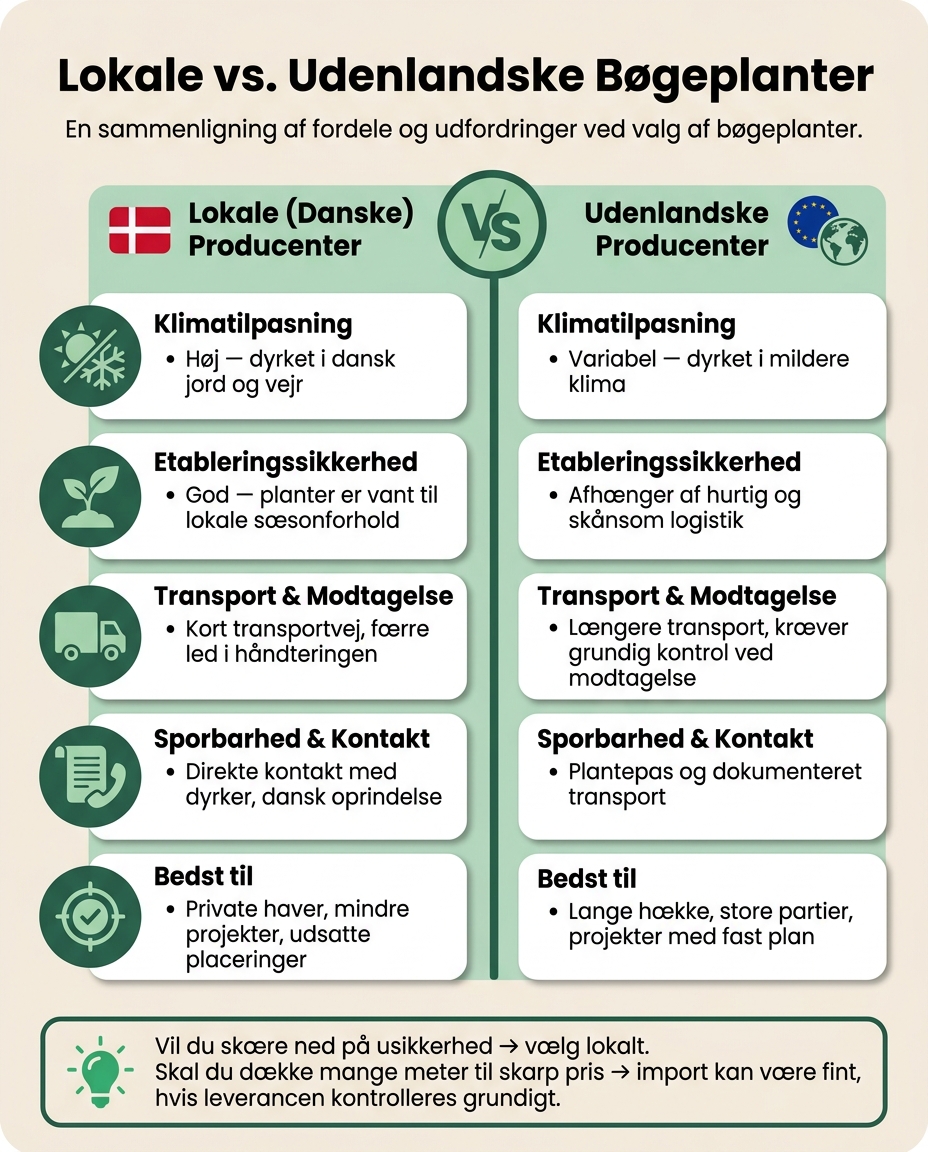 Lokale vs. Udenlandske Bøgeplanter: Hvad Passer til Dit Projekt?