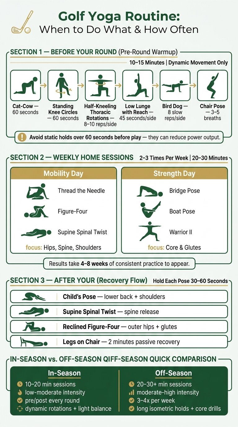 Golf Yoga Routine: When to Do What & How Often