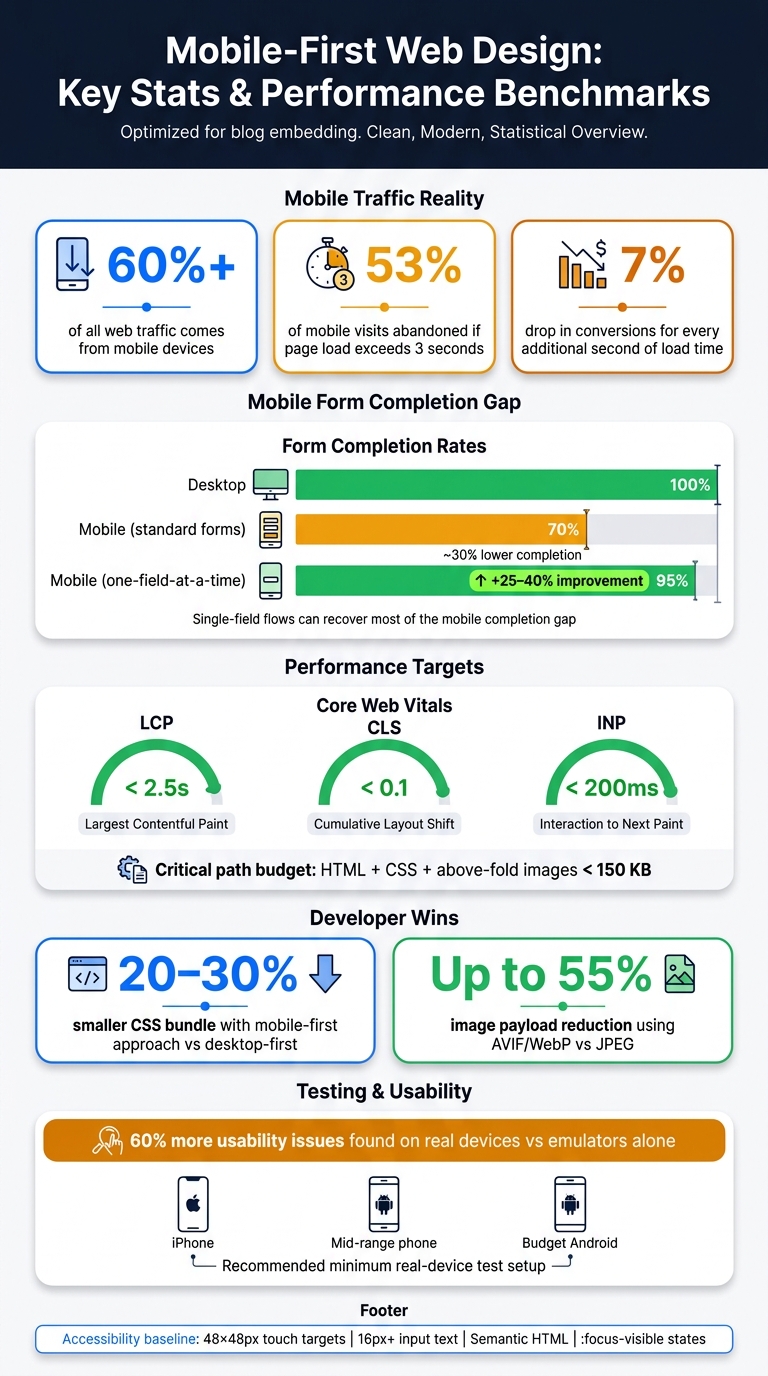 Mobile-First Web Design: Key Stats & Performance Benchmarks