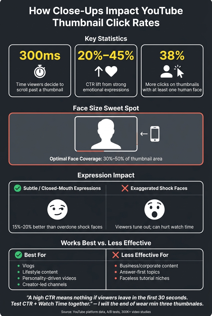 YouTube Thumbnail Close-Ups: Key Stats & Best Practices