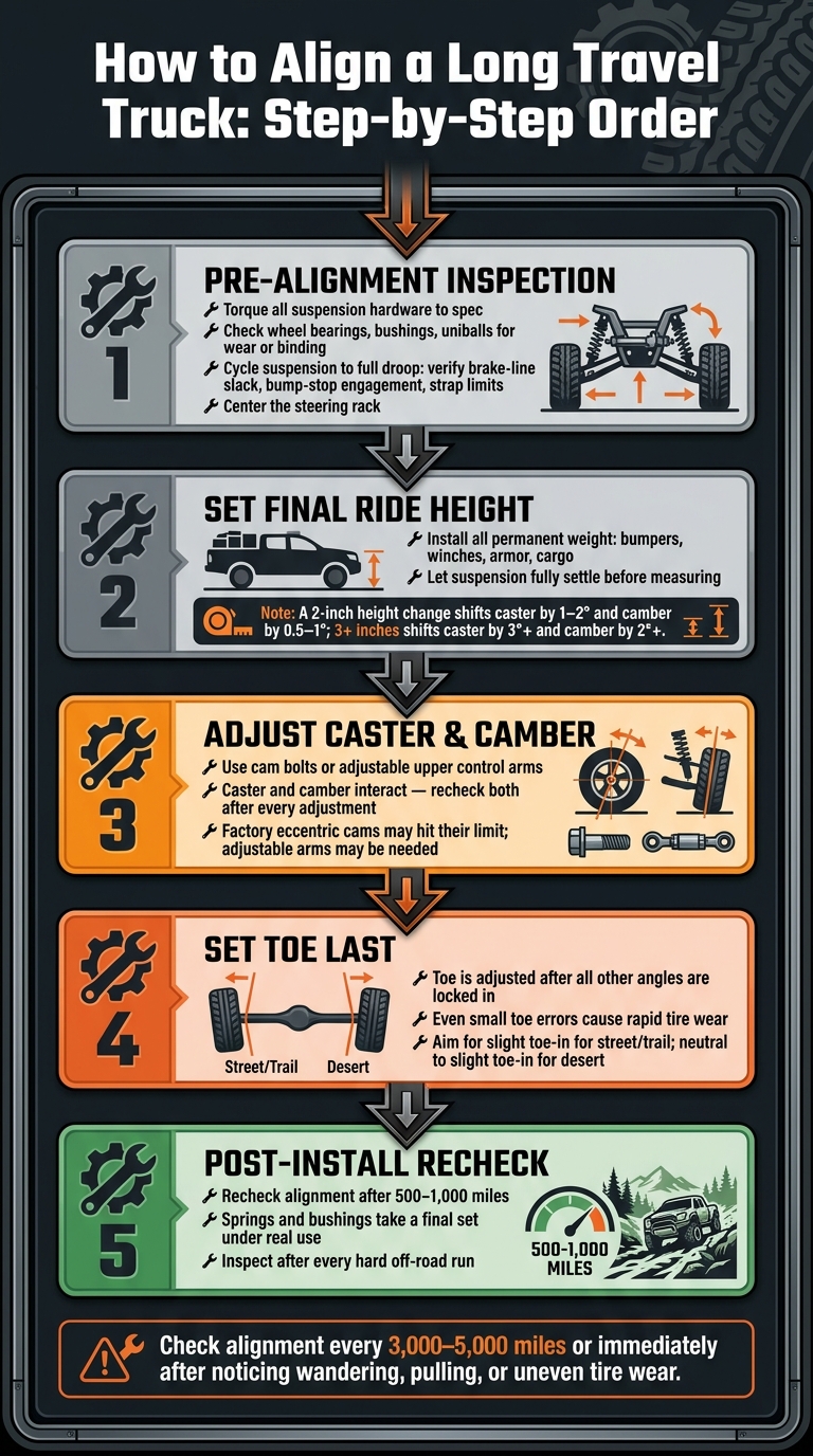 Long Travel Truck Alignment: Correct Order & Key Steps