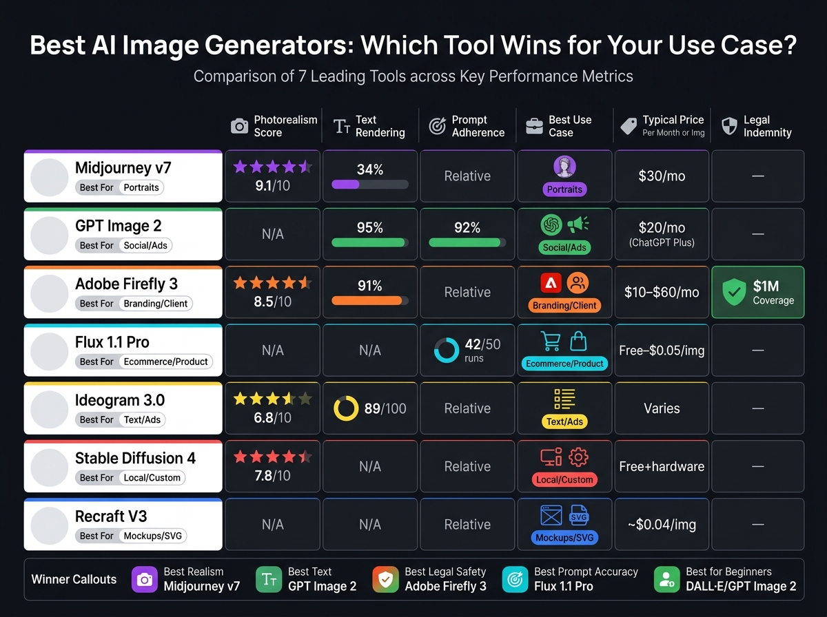 Best AI Image Generators 2024: Side-by-Side Tool Comparison