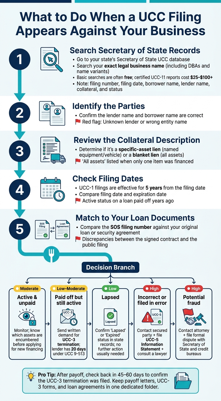 What to Do When a UCC Filing Appears Against Your Business