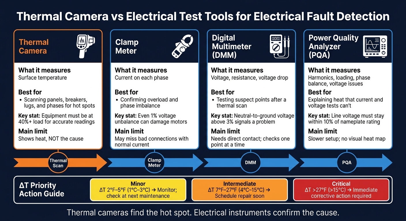 Thermal Camera vs Electrical Test Tools: Which Finds Electrical Faults?