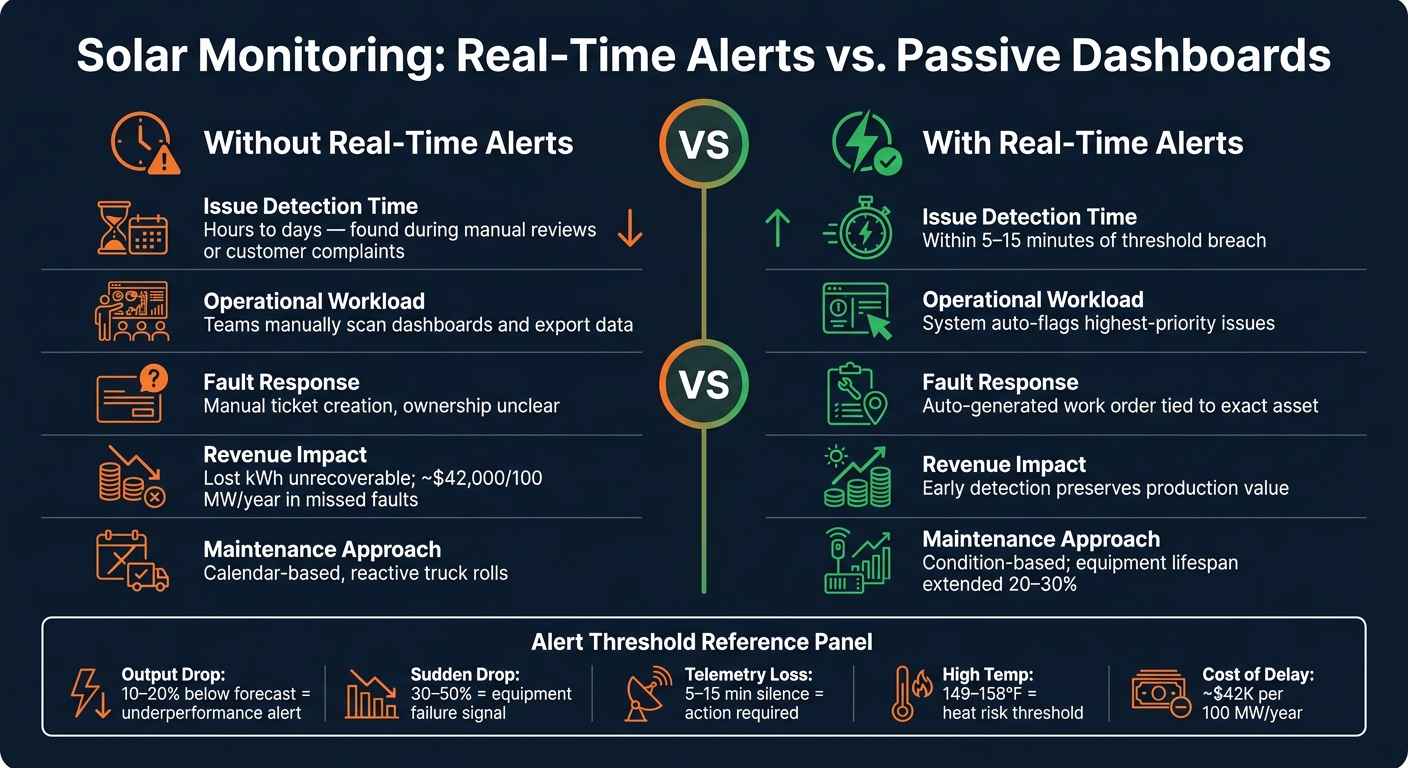 Solar Monitoring: Real-Time Alerts vs. Passive Dashboards