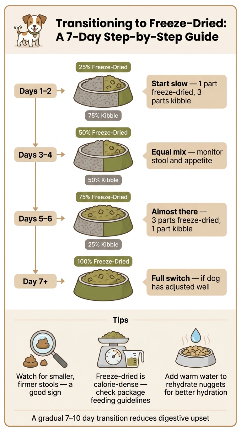 How to Switch Your Dog from Kibble to Freeze-Dried Food (7-Day Guide)