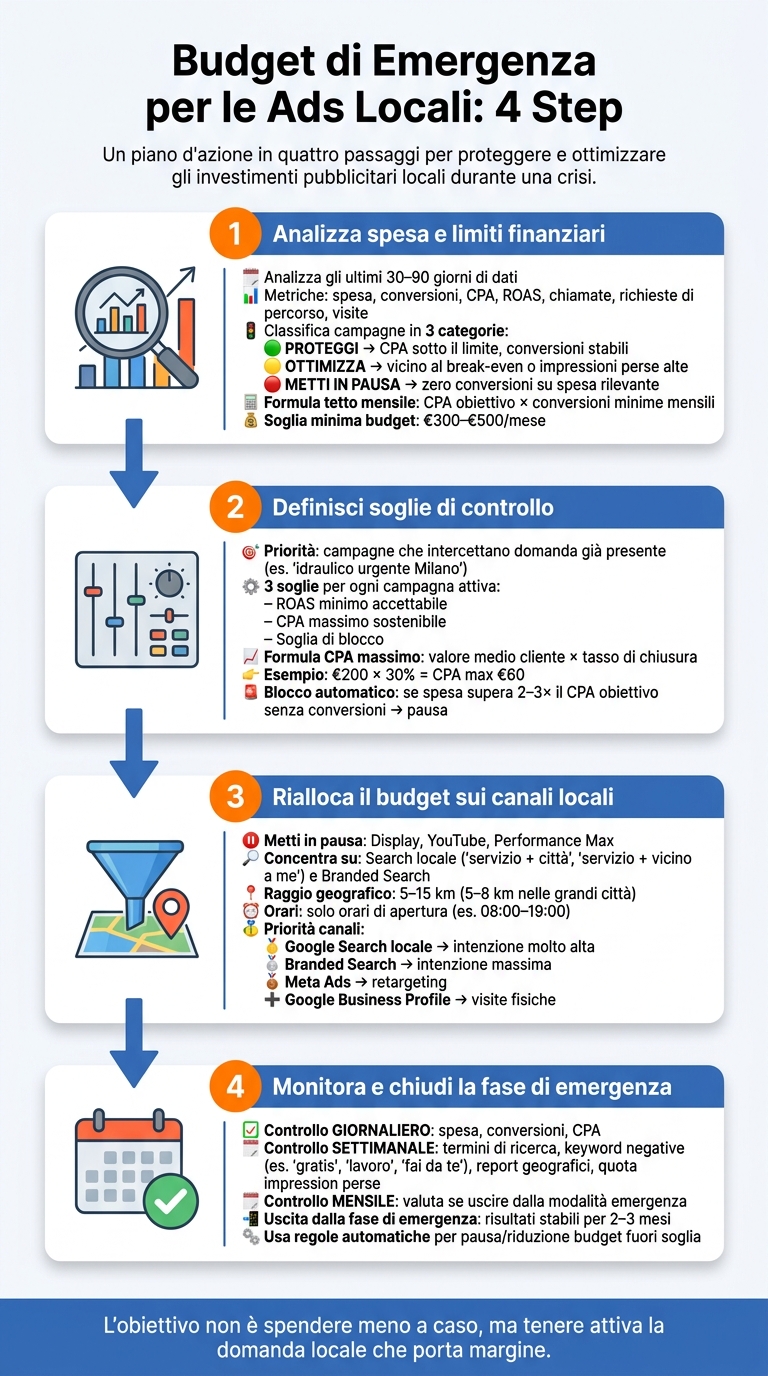 Come pianificare un budget di emergenza per le ads locali 1 Come pianificare un budget di emergenza per le ads locali: 4 step