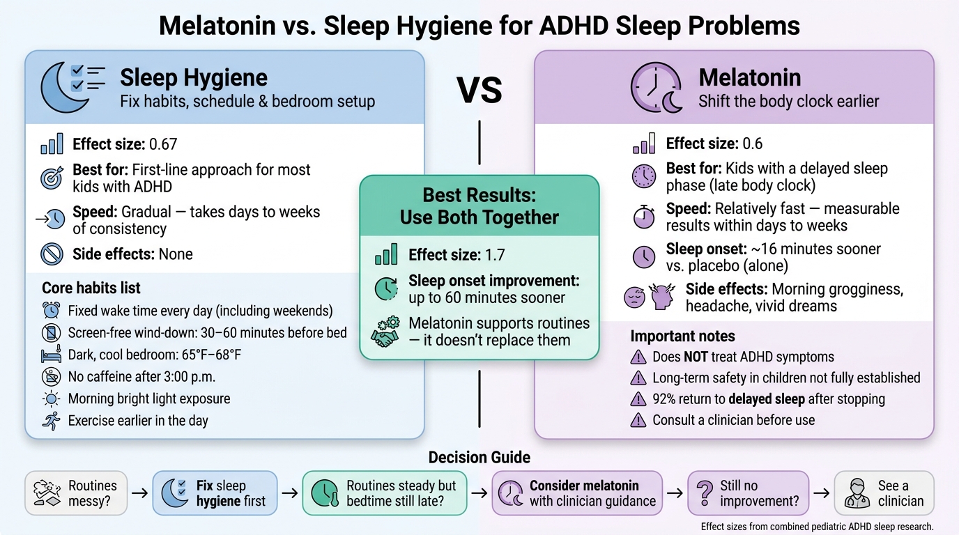 Melatonin vs Sleep Hygiene for ADHD: Which Works Better?