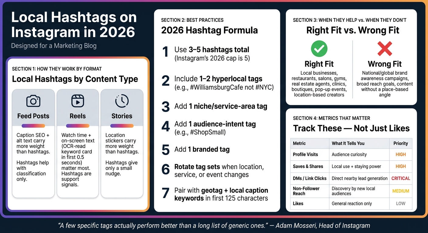 Local Hashtags on Instagram 2026: What Works, What Doesn't & What to Track