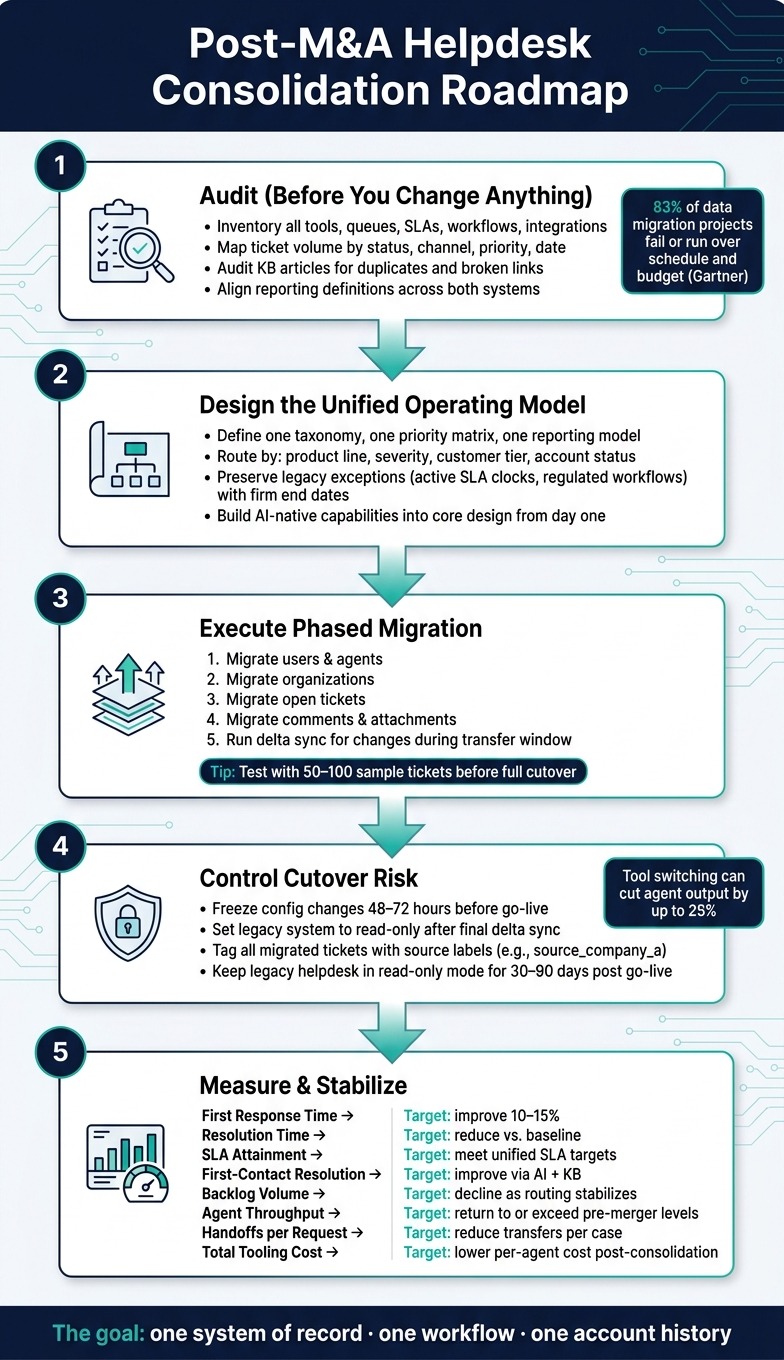 Post-M&A Helpdesk Consolidation: Step-by-Step Migration Roadmap