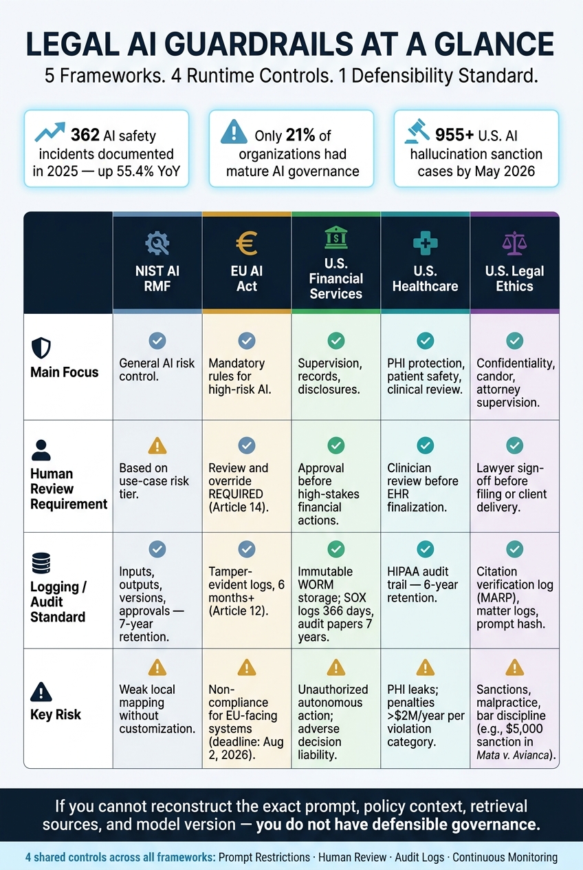 Legal AI Guardrails: 5 Framework Comparison Guide